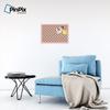 ArtToFrames 24x16 Inch Custom Cork Bulletin Board. This Argyle Burnt Orange Pin Board Comes with a Fabric Style Canvas Finish, in a Baby Pink on Beech Frame (PinPix-634-24x16_0066-81792-YPNK) view 4