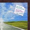 Decorative bulletin board made from self-healing canvas by PinPix, Start your journey here printed at 20x20 and framed in Espresso view 2
