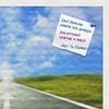 Decorative bulletin board made from self-healing canvas by PinPix, Start your journey here printed at 30x20 and framed in Satin White view 2