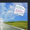 Decorative bulletin board made from self-healing canvas by PinPix, Start your journey here printed at 20x20 and framed in Satin Black view 2