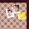 ArtToFrames 20x20 Inch Custom Cork Bulletin Board. This Argyle Burnt Orange Pin Board Comes with a Fabric Style Canvas Finish, in a Mahogany Frame (PinPix-634-20x20_FRBW26039) view 2