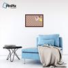 ArtToFrames 24x16 Inch Custom Cork Bulletin Board. This Argyle Burnt Orange Pin Board Comes with a Fabric Style Canvas Finish, in a Mahogany Frame (PinPix-634-24x16_FRBW26039) view 3