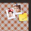 ArtToFrames 20x20 Inch Custom Cork Bulletin Board. This Argyle Burnt Orange Pin Board Comes with a Fabric Style Canvas Finish, in a Coffee Frame (PinPix-634-20x20_FRBW26061) view 2
