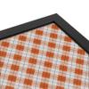 PinPix 20x20 Custom Cork Bulletin Board Argyle Burnt Orange Poster Board with a Canvas Style Photo Board, Framed in Satin Black (PinPix-634) view 4