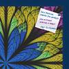 Decorative bulletin board made from self-healing canvas by PinPix, Fractal Psychedelic Flower printed at 20x20 and framed in Blue Stain on Beech view 2
