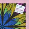 Decorative bulletin board made from self-healing canvas by PinPix, Fractal Psychedelic Flower printed at 16x16 and framed in Baby Pink Stain on Beech view 2