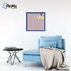PinPix Decorative pin Cork Bulletin Board Made from Canvas, Vivid Pattern Printed at 24x24 Inches and Framed in Blue Stain on Beech (PinPix-361) view 4