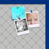 ArtToFrames 24x16 Inch Custom Cork Bulletin Board. This Argyle Gray Pin Board Comes Has a Fabric Style Canvas Finish, in a Blue Stain on Beech Frame (PinPix-638-24x16_0066-81792-YBLU) view 2