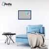 ArtToFrames 24x16 Inch Custom Cork Bulletin Board. This Argyle Gray Pin Board Comes Has a Fabric Style Canvas Finish, in a Blue Stain on Beech Frame (PinPix-638-24x16_0066-81792-YBLU) view 3