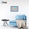 ArtToFrames 24x16 Inch Custom Cork Bulletin Board. This Argyle Gray Pin Board Comes Has a Fabric Style Canvas Finish, in a Blue Stain on Beech Frame (PinPix-638-24x16_0066-81792-YBLU) view 4
