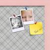 ArtToFrames 16x16 Inch Custom Cork Bulletin Board. This Argyle Gray Pin Board Comes Has a Fabric Style Canvas Finish, in a Baby Pink on Beech Frame (PinPix-638-16x16_0066-81792-YPNK) view 2