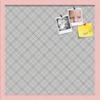ArtToFrames 20x20 Inch Custom Cork Bulletin Board. This Argyle Gray Pin Board Comes Has a Fabric Style Canvas Finish, in a Baby Pink on Beech Frame (PinPix-638-20x20_0066-81792-YPNK) view 1