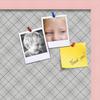 ArtToFrames 20x20 Inch Custom Cork Bulletin Board. This Argyle Gray Pin Board Comes Has a Fabric Style Canvas Finish, in a Baby Pink on Beech Frame (PinPix-638-20x20_0066-81792-YPNK) view 2