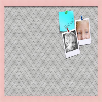 ArtToFrames 24x16 Inch Custom Cork Bulletin Board. This Argyle Gray Pin Board Comes Has a Fabric Style Canvas Finish, in a Baby Pink on Beech Frame (PinPix-638-24x16_0066-81792-YPNK)