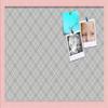 ArtToFrames 24x16 Inch Custom Cork Bulletin Board. This Argyle Gray Pin Board Comes Has a Fabric Style Canvas Finish, in a Baby Pink on Beech Frame (PinPix-638-24x16_0066-81792-YPNK) view 1