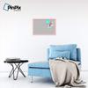 ArtToFrames 24x16 Inch Custom Cork Bulletin Board. This Argyle Gray Pin Board Comes Has a Fabric Style Canvas Finish, in a Baby Pink on Beech Frame (PinPix-638-24x16_0066-81792-YPNK) view 3
