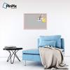 ArtToFrames 30x20 Inch Custom Cork Bulletin Board. This Argyle Gray Pin Board Comes Has a Fabric Style Canvas Finish, in a Baby Pink on Beech Frame (PinPix-638-30x20_0066-81792-YPNK) view 3