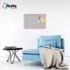 ArtToFrames 30x20 Inch Custom Cork Bulletin Board. This Argyle Gray Pin Board Comes Has a Fabric Style Canvas Finish, in a Baby Pink on Beech Frame (PinPix-638-30x20_0066-81792-YPNK) view 4