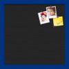 PinPix Custom Printed pin Cork Bulletin Board Made from Canvas, Classic Black Pattern 16 x 16 Inches (Completed Size) and Framed in Blue Stain on Beech (PinPix-622) view 1