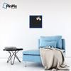 PinPix Custom Printed pin Cork Bulletin Board Made from Canvas, Classic Black Pattern 16 x 16 Inches (Completed Size) and Framed in Blue Stain on Beech (PinPix-622) view 4
