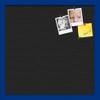PinPix Custom Printed pin Cork Bulletin Board Made from Canvas, Classic Black Pattern 20 x 20 Inches (Completed Size) and Framed in Blue Stain on Beech (PinPix-622) view 1