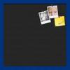 PinPix Custom Printed pin Cork Bulletin Board Made from Canvas, Classic Black Pattern 20 x 20 Inches (Completed Size) and Framed in Blue Stain on Beech (PinPix-622) view 2