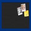 PinPix Custom Printed pin Cork Bulletin Board Made from Canvas, Classic Black Pattern 18 x 12 Inches (Completed Size) and Framed in Blue Stain on Beech (PinPix-622) view 2