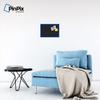 PinPix Custom Printed pin Cork Bulletin Board Made from Canvas, Classic Black Pattern 18 x 12 Inches (Completed Size) and Framed in Blue Stain on Beech (PinPix-622) view 4