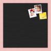 PinPix Custom Printed pin Cork Bulletin Board Made from Canvas, Classic Black Pattern 16 x 16 Inches (Completed Size) and Framed in Baby Pink Stain on Beech (PinPix-622) view 1