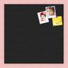 PinPix Custom Printed pin Cork Bulletin Board Made from Canvas, Classic Black Pattern 16 x 16 Inches (Completed Size) and Framed in Baby Pink Stain on Beech (PinPix-622) view 2
