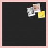 PinPix Custom Printed pin Cork Bulletin Board Made from Canvas, Classic Black Pattern 24 x 24 Inches (Completed Size) and Framed in Baby Pink Stain on Beech (PinPix-622) view 1