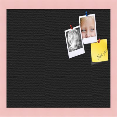 PinPix Custom Printed pin Cork Bulletin Board Made from Canvas, Classic Black Pattern 18 x 12 Inches (Completed Size) and Framed in Baby Pink Stain on Beech (PinPix-622)
