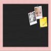 PinPix Custom Printed pin Cork Bulletin Board Made from Canvas, Classic Black Pattern 18 x 12 Inches (Completed Size) and Framed in Baby Pink Stain on Beech (PinPix-622) view 1