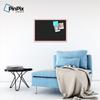 PinPix Custom Printed pin Cork Bulletin Board Made from Canvas, Classic Black Pattern 30 x 20 Inches (Completed Size) and Framed in Baby Pink Stain on Beech (PinPix-622) view 3