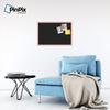 PinPix Custom Printed pin Cork Bulletin Board Made from Canvas, Classic Black Pattern 30 x 20 Inches (Completed Size) and Framed in Baby Pink Stain on Beech (PinPix-622) view 4