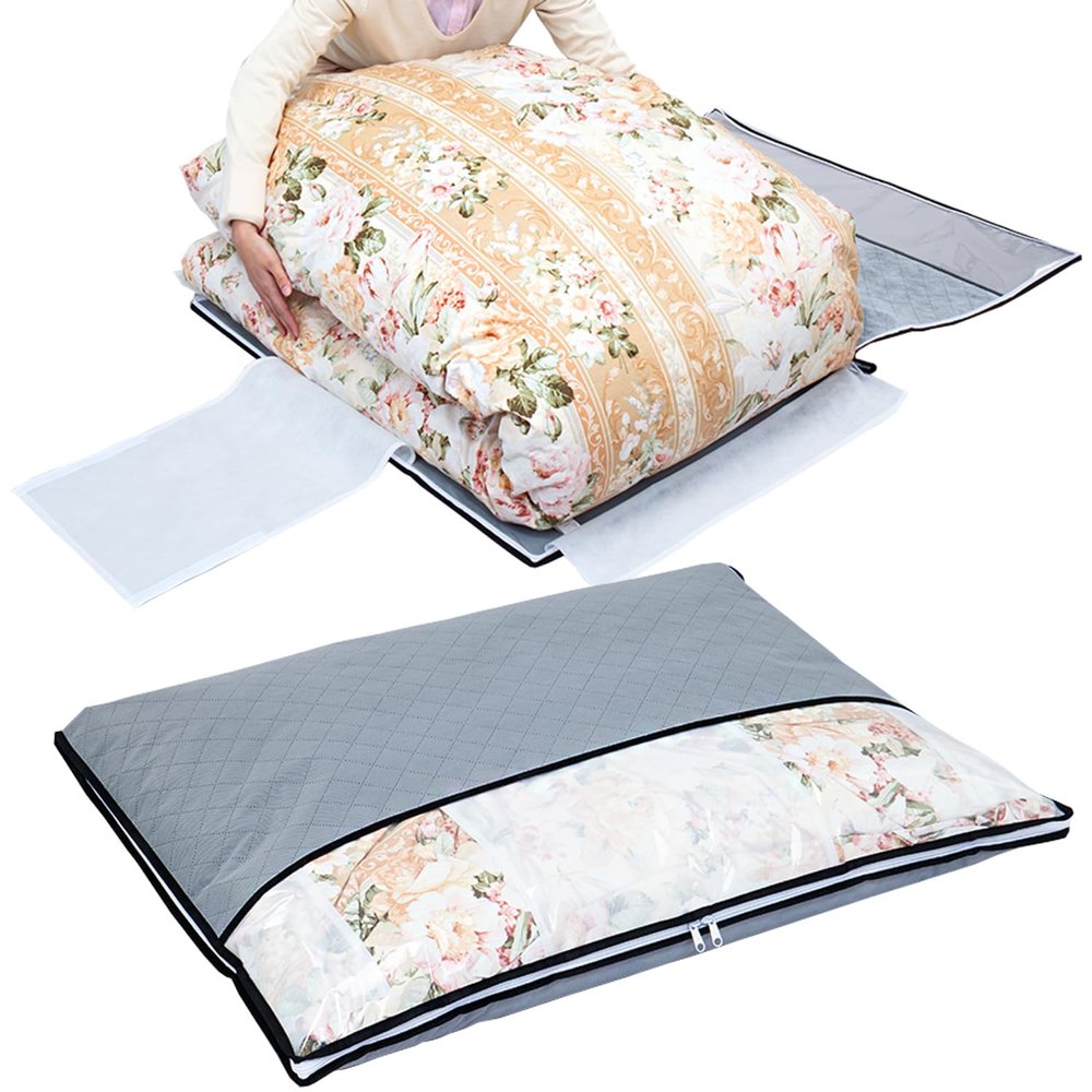 Astro 171-05 Activated Carbon Deodorizing Duvet Storage Bag, Single, Compact Storage, Just Close it with a Pressing Belt, Activated Carbon Power for Deodorizing Storage, Breathable Non-Woven Fabric