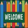 Carpets for Kids KID$Value 48.36 Colorful Pencils Welcome Value Non-Slip Rug 4ft x 6ft Rectangle Multi Color view 1