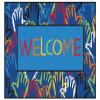 Carpets for Kids KID$Value 48.42 Hands Together Value Playroom Non-Slip Rug 4ft x 6ft Rectangle Blue view 1