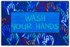 Carpets for Kids KID$Value 49.04 Wash Your Hands Classroom Valu Non-Slip Rug 4ft x 6ft Rectangle Blue view 1