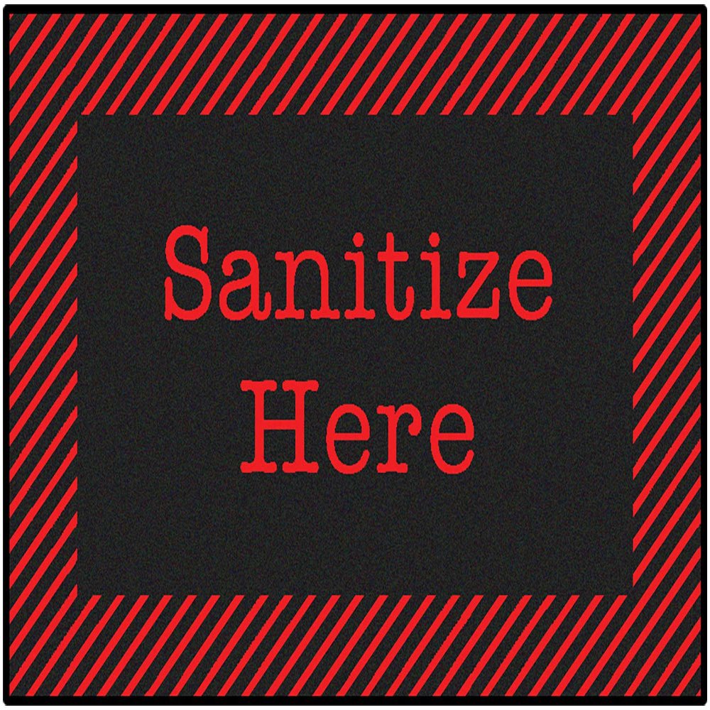 Carpets for Kids KID$Value 37.21 Red & Black Sanitize Classroom Rug 3ft x 4ft 6in Rectangle Black