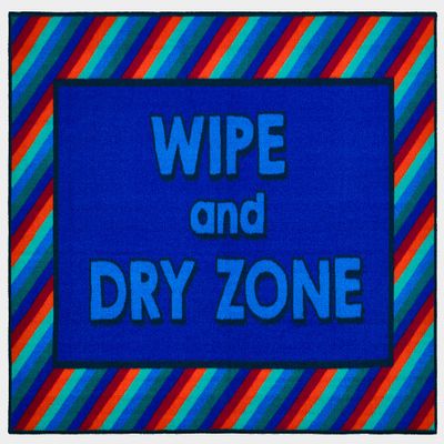 Carpets for Kids KID$Value 37.42 Rainbow Striped Sanitize Classroom Non-Slip Rug 3ft x 4ft 6in Rectangle Blue