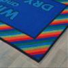 Carpets for Kids KID$Value 37.42 Rainbow Striped Sanitize Classroom Non-Slip Rug 3ft x 4ft 6in Rectangle Blue view 4