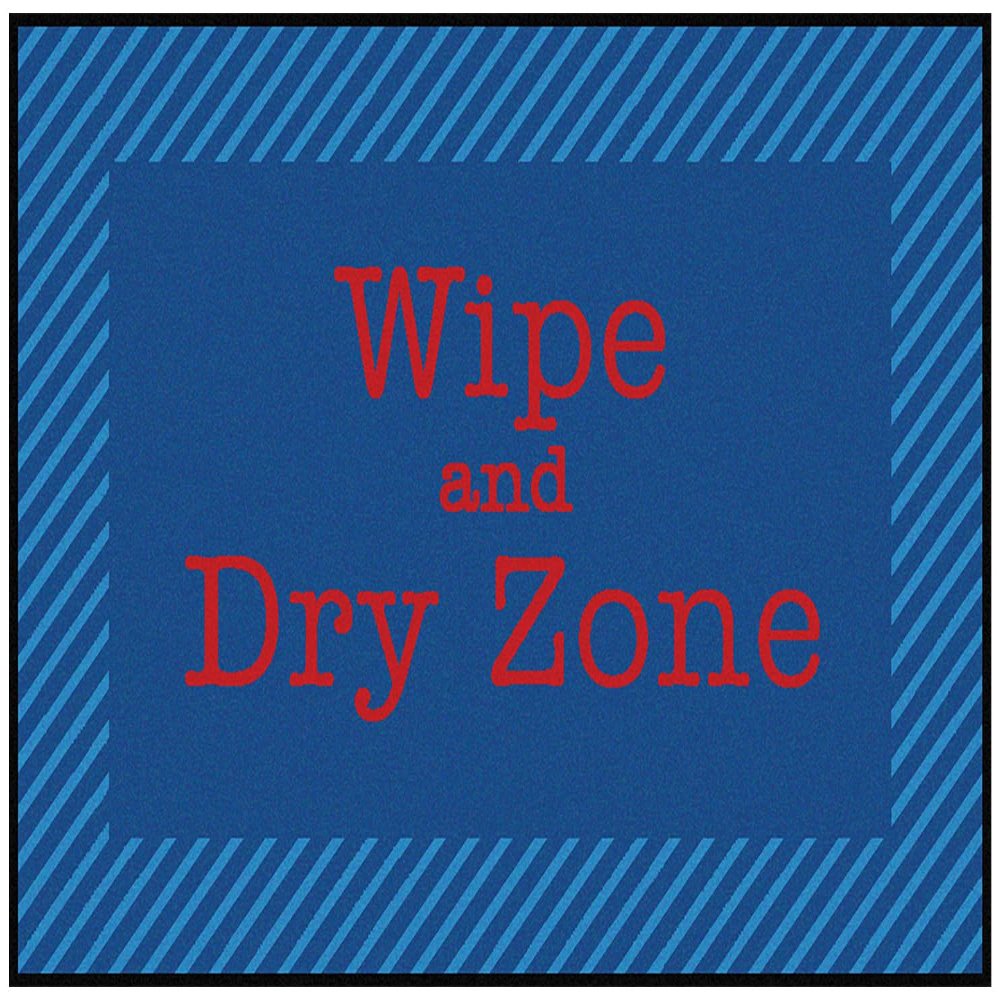 Carpets for Kids KID$Value 37.52 Blue & Red Wipe & Dry Classroom Non-Slip Rug 3ft x 4ft 6in Rectangle Blue