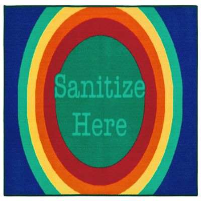 Carpets for Kids KID$Value 37.71 Rainbow Dot Sanitize Classroom Non-Slip Value Rug 3ft x 4ft6 in Rectangle Multi Color