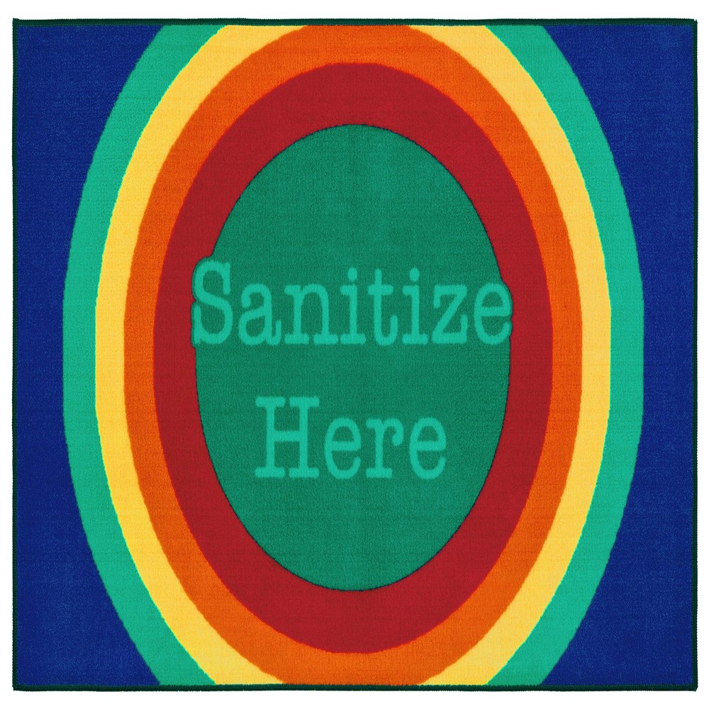 Carpets for Kids KID$Value 37.71 Rainbow Dot Sanitize Classroom Non-Slip Value Rug 3ft x 4ft6 in Rectangle Multi Color