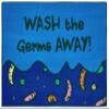 Carpets for Kids KID$Value 37.92 Wash Away The Germs Classroom Non-Slip Rug 3ft x 4ft 6in Rectangle Blue view 1