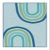 Carpets for Kids 7556 KIDSoft Large Rainbows and Clouds Playroom Rug 6ft x 9ft Rectangle Green view 1