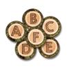 Carpets for Kids 60626 Alphabet Tree Rounds Classroom Individual Seating Set of 26-12in Rounds Brown view 1