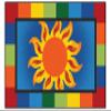 Carpets for Kids KID$Value 48.14 Sunny Day Value Classroom Non-Slip Rug 4ft x 6ft Rectangle Blue view 1