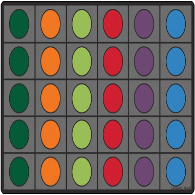 Carpets for Kids 6918 Seating Circles Classroom Seating Kids Teen Room Rug 8ft x 12ft Rectangle Gray